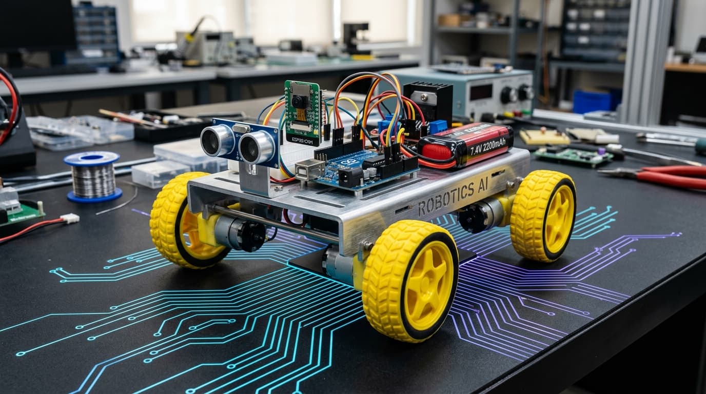 Autonomous 4WD AI & Obstacle Rover Kit