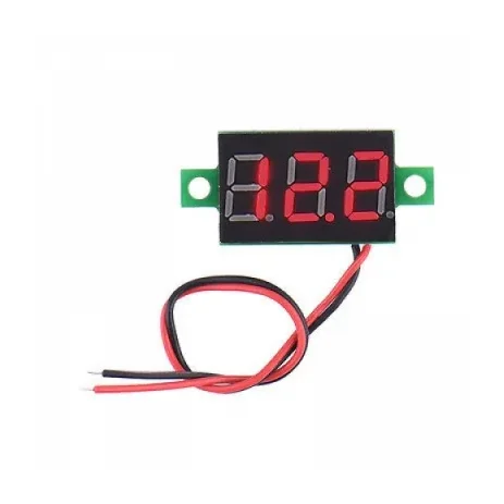 0.28 inch 3.5-30V Two Wire DC Voltmeter Red — Power & Components