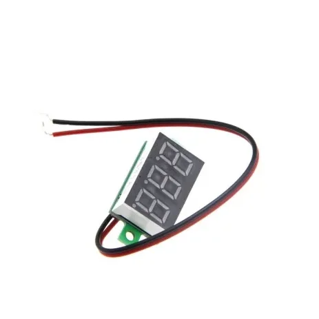 0.28 inch 3.5-30V Two Wire DC Voltmeter Yellow — Power & Components — Back view