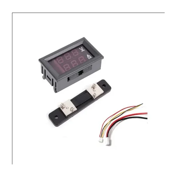 0.28 inch Digital Voltmeter Ammeter DC 100V 50A LED Amp Volt Meter With Shunt — Power & Components