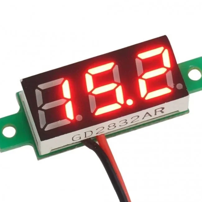 0.28inch 0-100V Three Wire DC Voltmeter — Power & Components