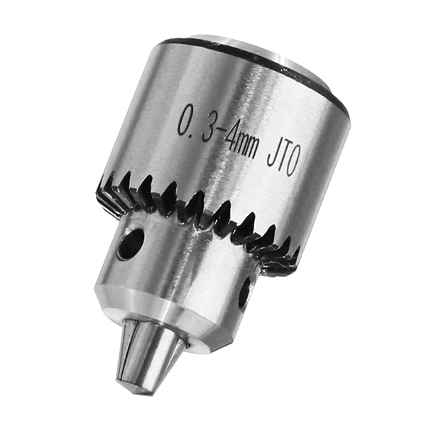 0.3–4mm Mini Drill Chuck with Key & 2.3mm Brass Shaft Adapter for 555 DC Motor — Motors & Actuators — Back view