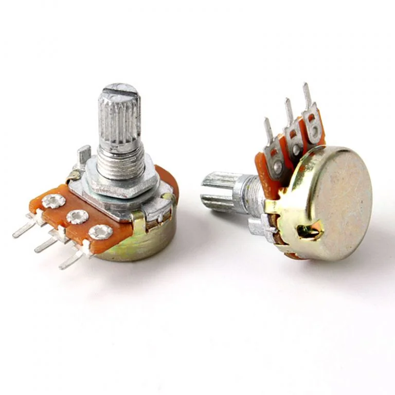 100K Rotary Potentiometer Round Shaft  Elcon — Power & Components — Back view