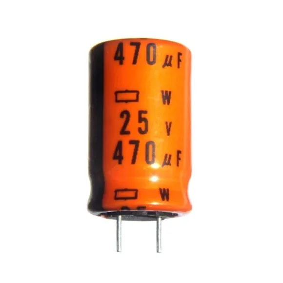 470uF 25V Radial Electrolytic Capacitor High Performance Capacitor KELTRON — Power & Components — Back view