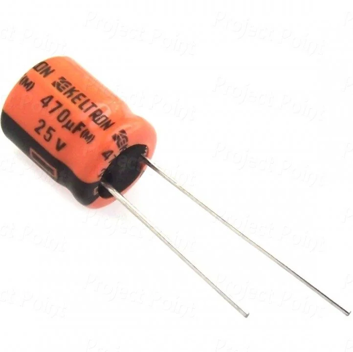 470uF 25V Radial Electrolytic Capacitor High Performance Capacitor KELTRON — Power & Components