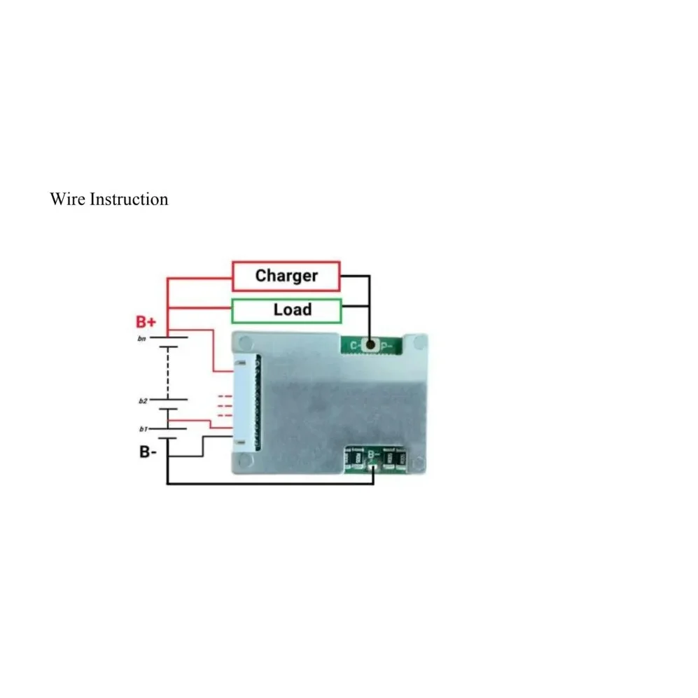 10S 20A Lithium-ion BMS 18650 Battery Charging Board — Power & Components — Detail / close-up