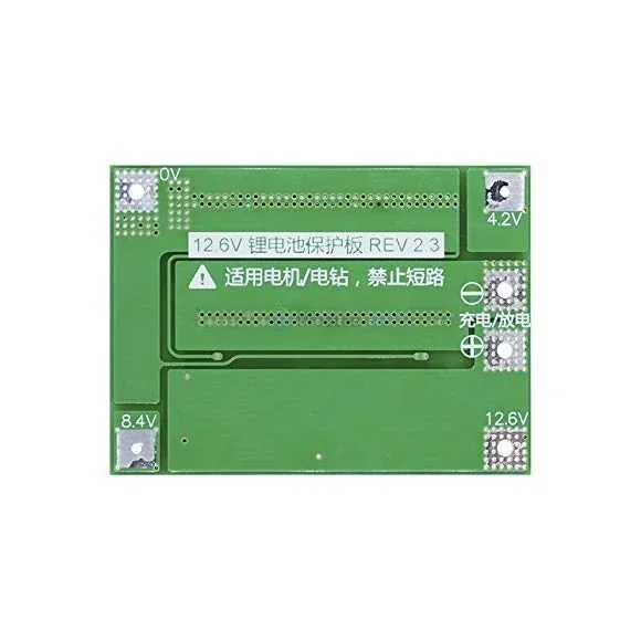 12.6V BMS 3S 40A 18650 Lithium Battery Protection Board With Balance — Power & Components — Detail / close-up