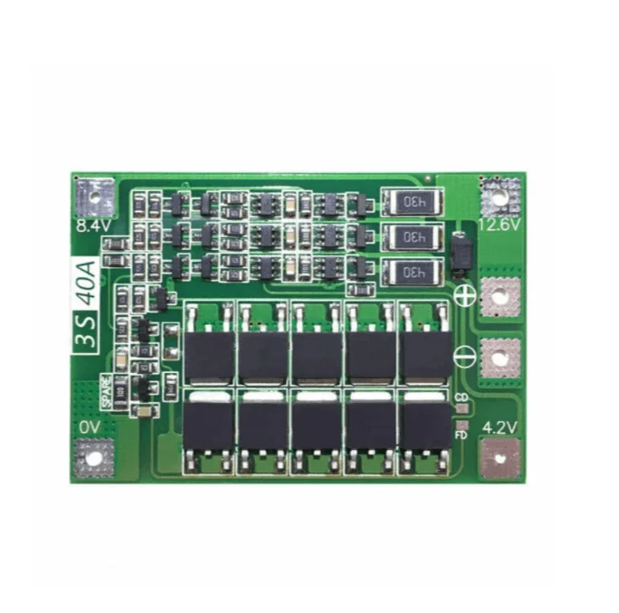 12.6V BMS 3S 40A 18650 Lithium Battery Protection Board With Balance — Power & Components