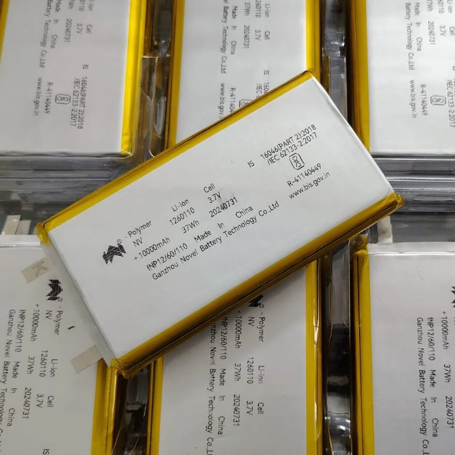 1260110 3.7V 10000mAh Lipo (Lithium Polymer) Rechargeable Battery — Power & Components — Back view
