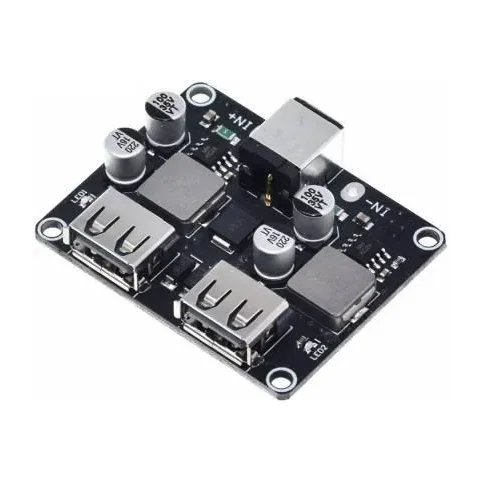 12V 24V to QC3.0 Fast Charge Dual USB Charging Board Step-Down Module — Power & Components — Back view