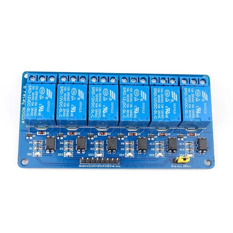 12V 6 Channel with Light Coupling Relay Module — Power & Components