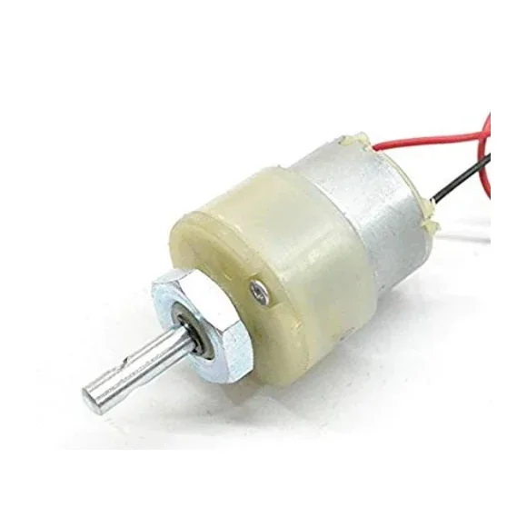 12V Centre Shaft DC Geared Motor (Multi RPM) — Motors & Actuators — Detail / close-up