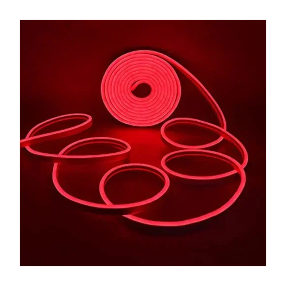 12V Neon Flexible LED Strip Light 5 Meter (Red) — Power & Components