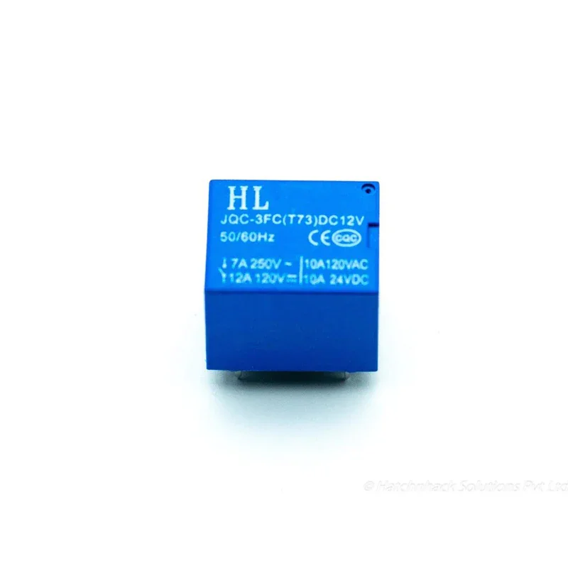 12V PCB Mount Sugar Cube SPDT Relay – 5 Pin 7A — Power & Components — Detail / close-up
