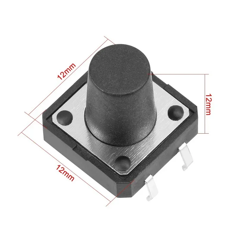 12x12x12mm Tactile Push Button Switch — Power & Components — Back view
