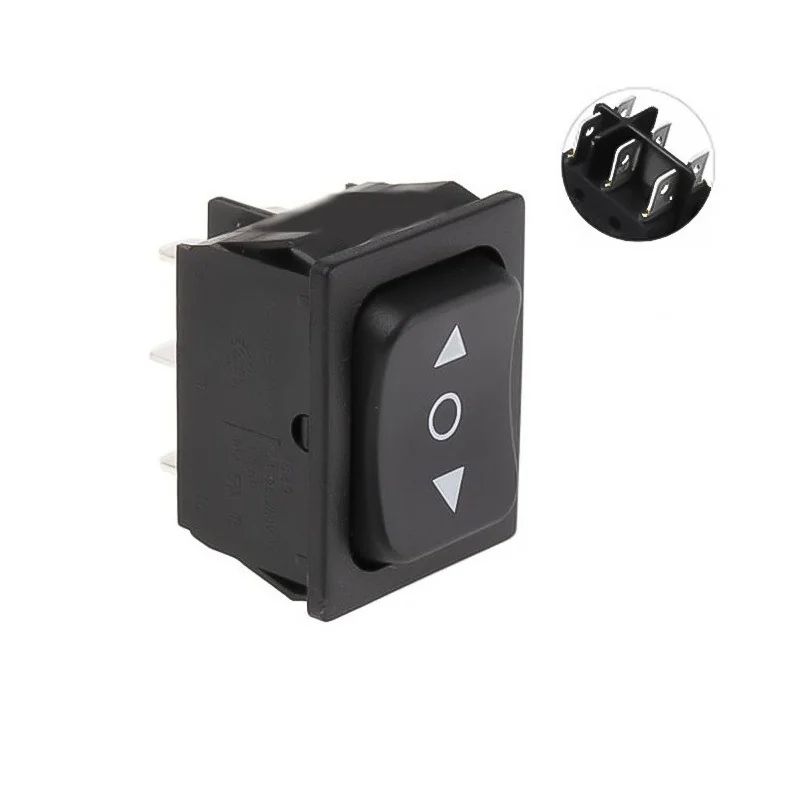 6A 250V AC DPDT ON-OFF-ON 6 Pin Rocker Switch — Power & Components