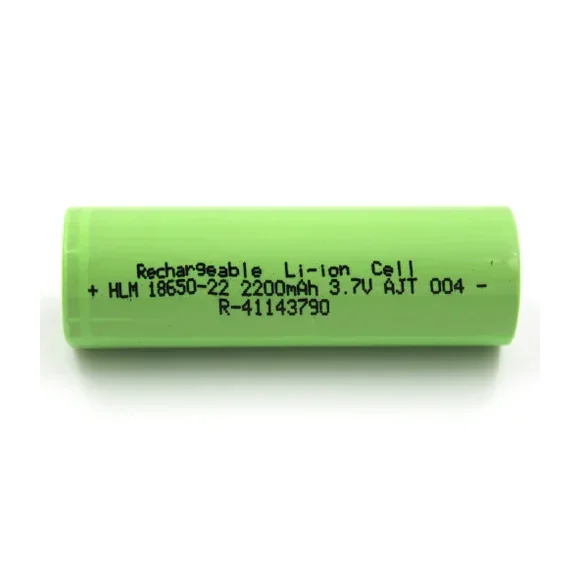 18650 3.7V 2200mAh Lithium-Ion Rechargeable Cell — Power & Components — Detail / close-up