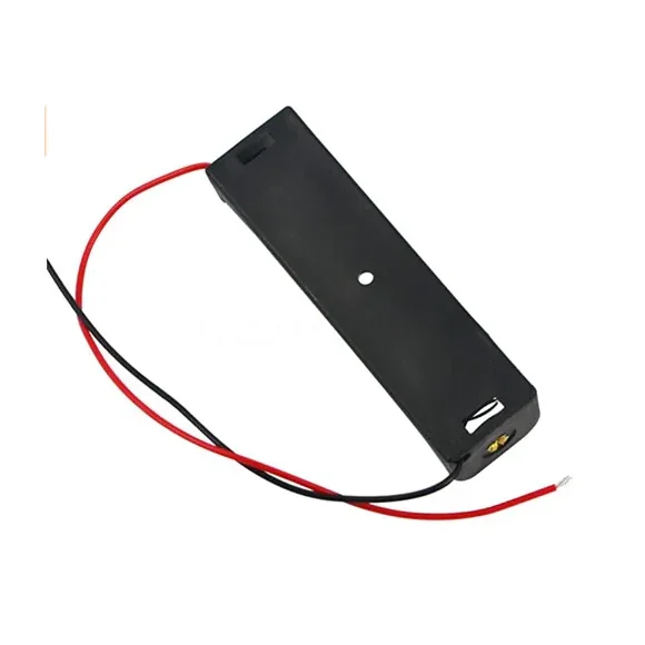 18650X1 Single Battery Cell Holder/Case with Wire — Power & Components — Back view
