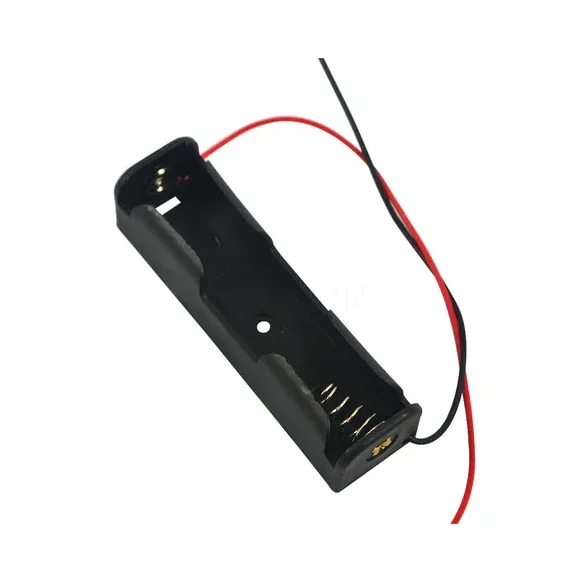 18650X1 Single Battery Cell Holder/Case with Wire — Power & Components