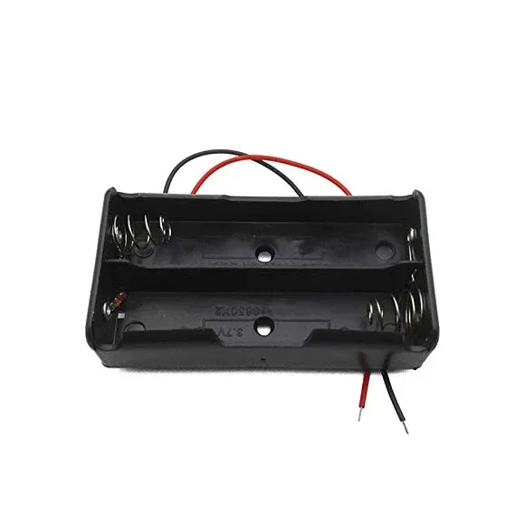 18650X2 Double Battery Cell Holder/Case with Wire — Power & Components — Detail / close-up