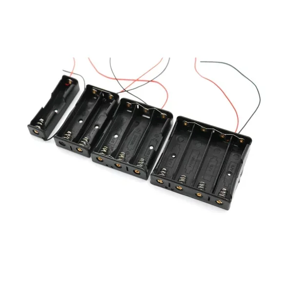 18650×4 Quadruple Battery Cell Holder/Case with Wire — Power & Components — Back view