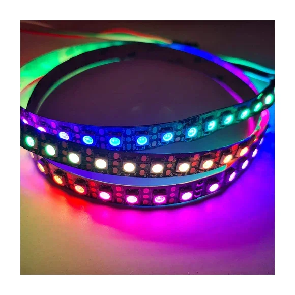 1M DC 5V WS2812B 144LED/mtr Addressable LED Strip Roll (Non Waterproof) – 1 Meter — Power & Components — Back view