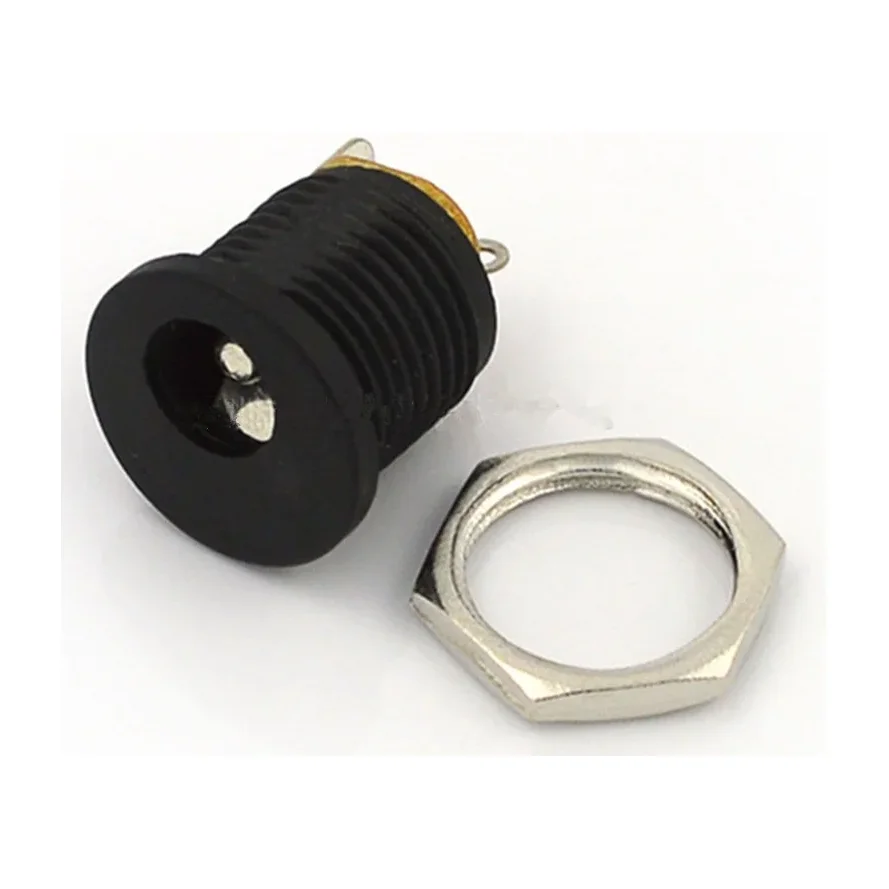 2.1×5.5mm DC Power Jack Socket Panel Mount (Female) 3Pin — Connectors & Wires — Pinout diagram