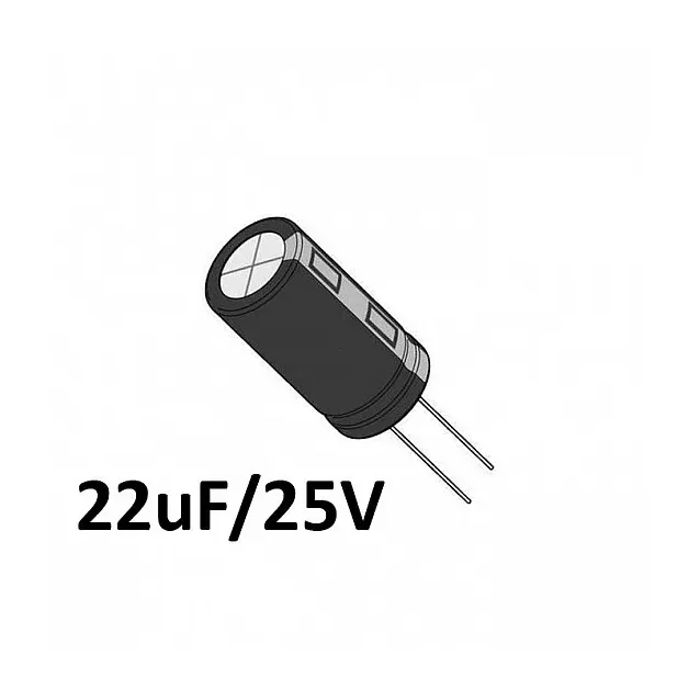22uf / 25v Electrolytic Capacitor — Power & Components