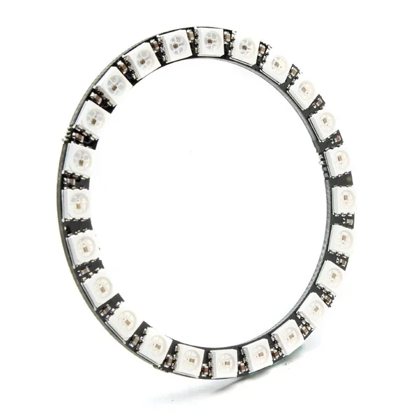 24 Bit WS2812 5050 RGB LED Built-in Full Color Driving Lights Circular Development Board — Power & Components