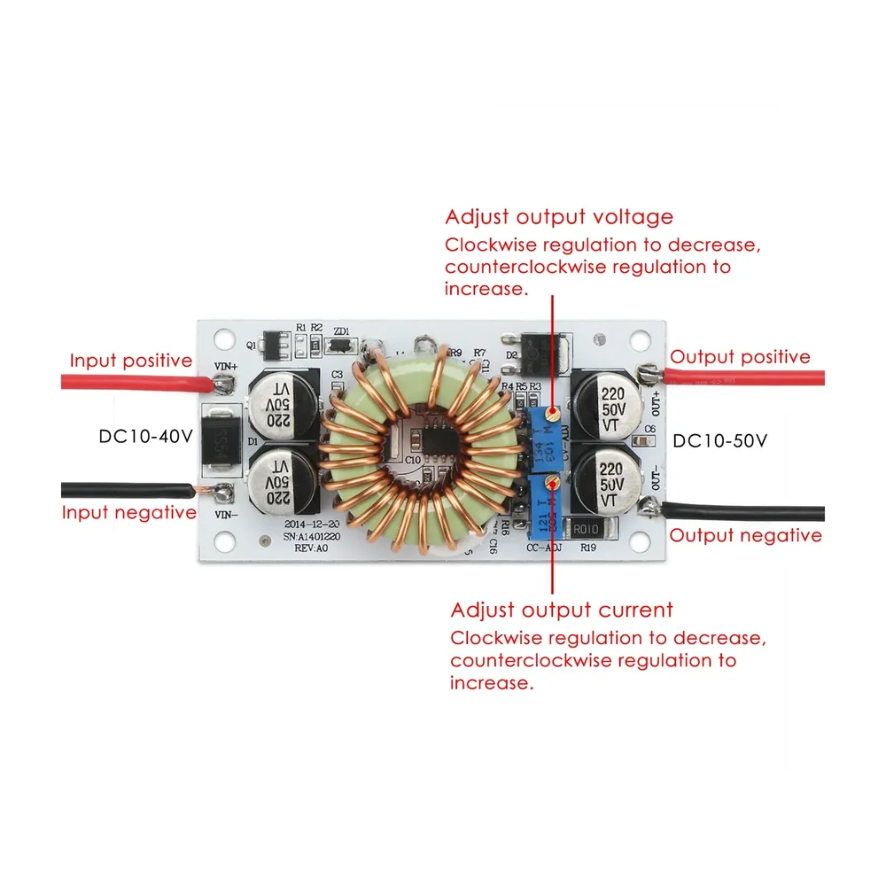 250W High Power Constant voltage Current Adjustable Aluminum Substrate LED Driver Module — Power & Components — Pinout diagram