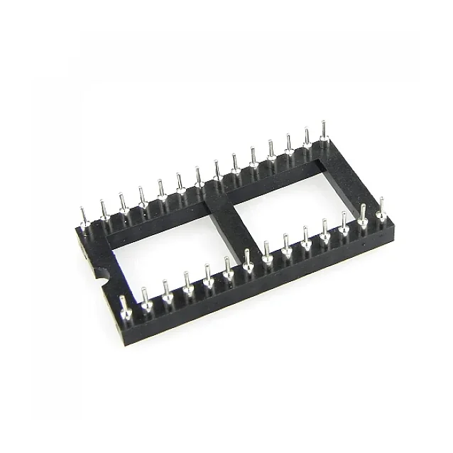 28 Pin Wide Machine tooled IC Socket (Round IC Base) — Power & Components — Back view