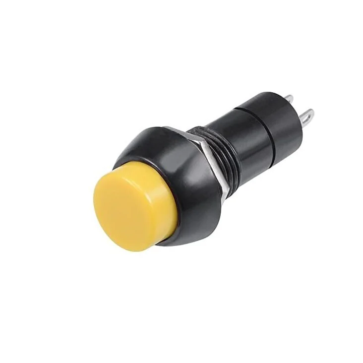 3A 250V Yellow Push Button Momentary Type No Lock Push Only — Power & Components