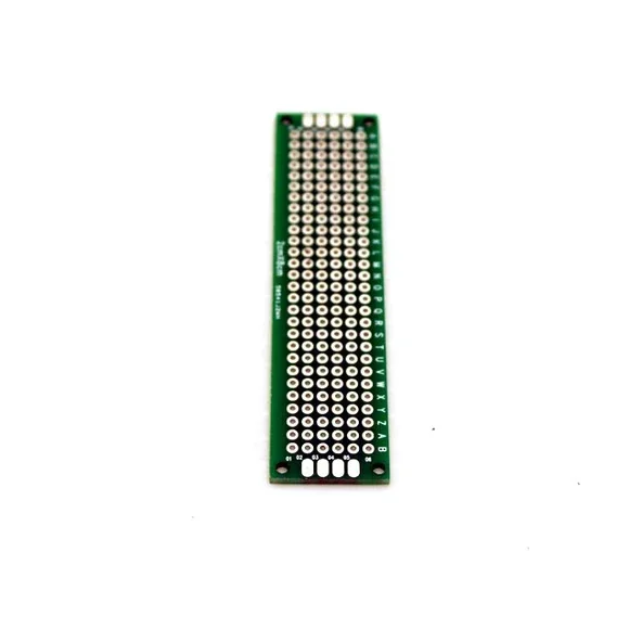 2x8cm Double Sided Universal PCB Prototype Board 2.54mm Hole Pitch — Power & Components — Back view