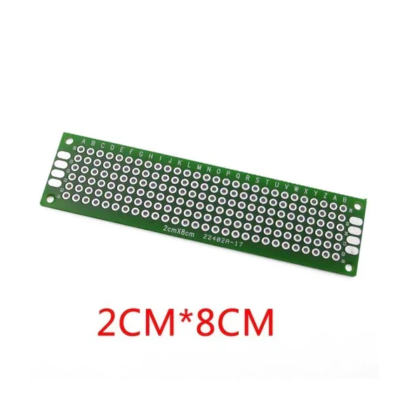 2x8cm Double Sided Universal PCB Prototype Board 2.54mm Hole Pitch — Power & Components — Pinout diagram