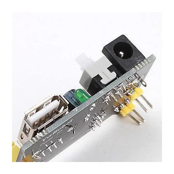 3.3V/5V MB102 Breadboard Power Supply Module — Power & Components — Detail / close-up