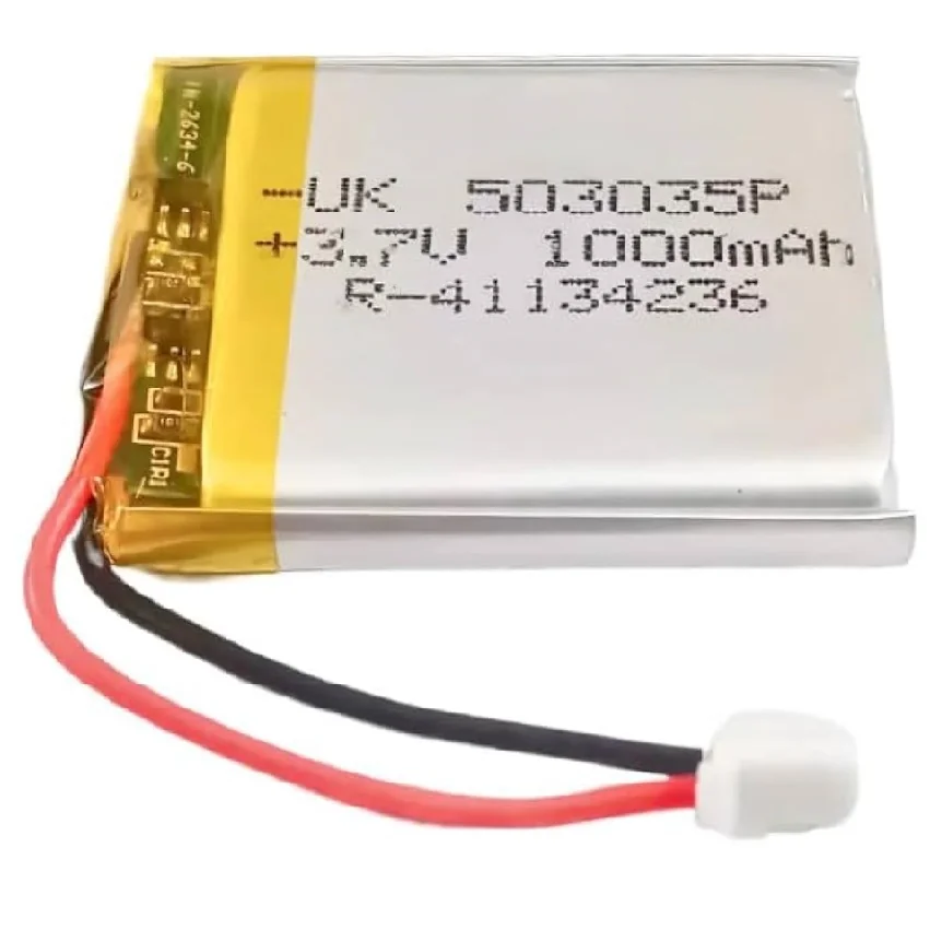 3.7V 1000mAh Li-Po Battery (503035P) – High-Quality Rechargeable Lithium Polymer Single Cell — Power & Components