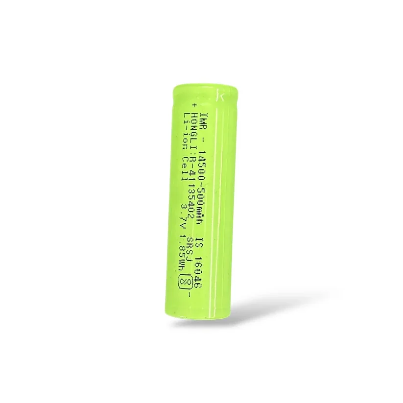 3.7V 500mAh 14500 Lithium-Ion Battery without Tip Top Cap — Power & Components — Back view