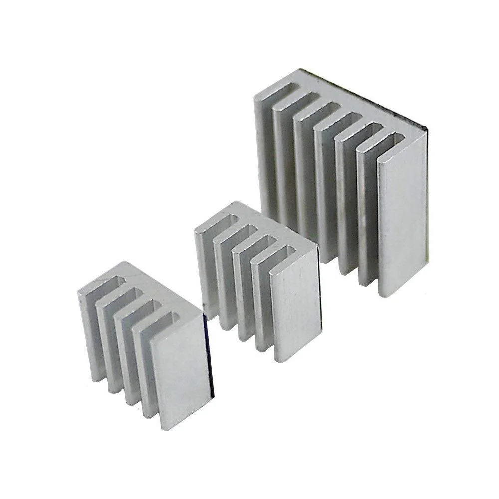 3-in-1 Aluminum Heat Sink Set for Raspberry Pi 3 — Power & Components — Back view