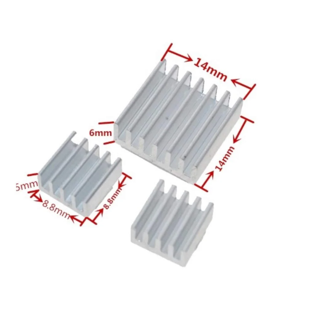 3-in-1 Aluminum Heat Sink Set for Raspberry Pi 3 — Power & Components — Pinout diagram