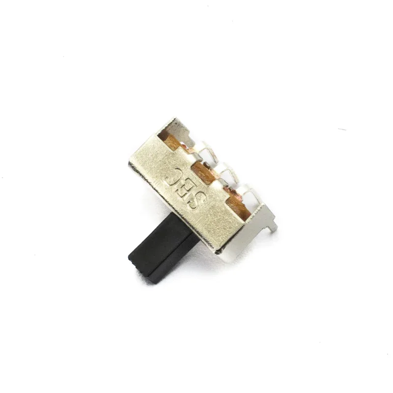 3 Pin 2 Position SPDT Slide Switch ON-ON (Right Angle) PCB Mountable — Power & Components — Detail / close-up