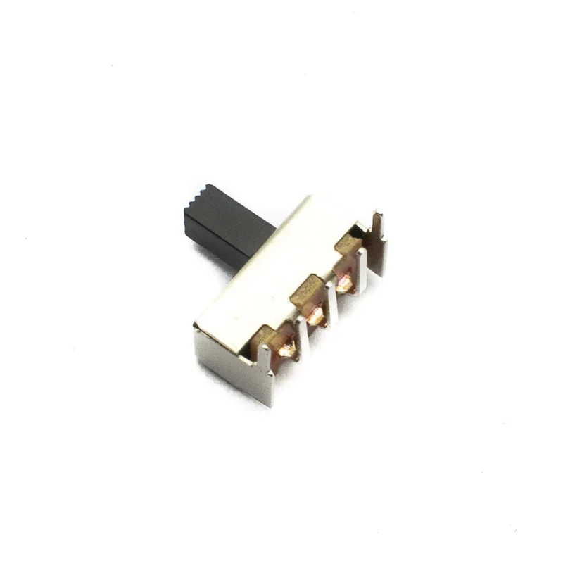 3 Pin 2 Position SPDT Slide Switch ON-ON (Right Angle) PCB Mountable — Power & Components — Pinout diagram