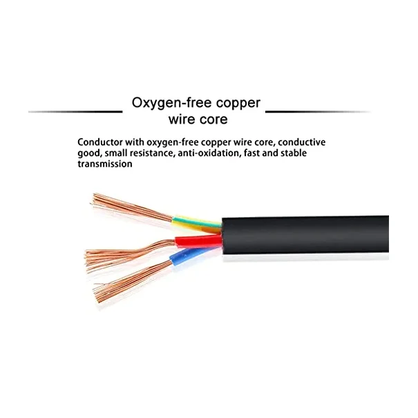 3 Pin Super Deluxe IEC Computer Power Cable 1.75 Meter for PC, SMPS, Printer & Monitor (Black) — Power & Components — Detail / close-up
