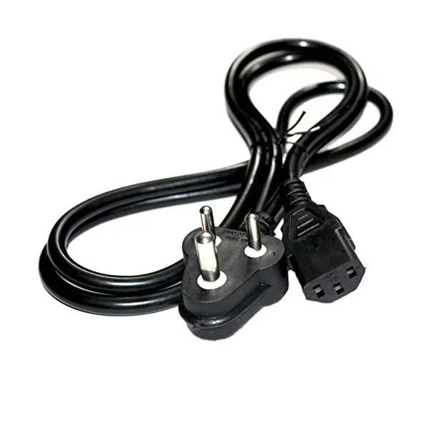 3 Pin Super Deluxe IEC Computer Power Cable 1.75 Meter for PC, SMPS, Printer & Monitor (Black) — Power & Components