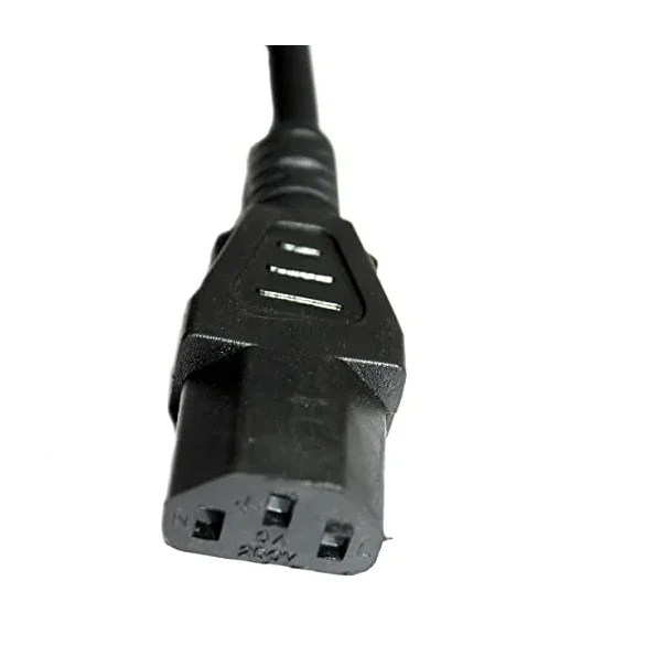 3 Pin Super Deluxe IEC Computer Power Cable 1.75 Meter for PC, SMPS, Printer & Monitor (Black) — Power & Components — Pinout diagram