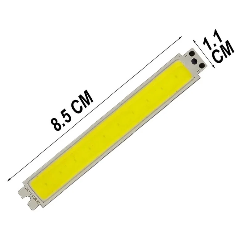 3 Volt DC Rectangle COB LED Light Led Bulb Raw Material White Light — Power & Components — Back view