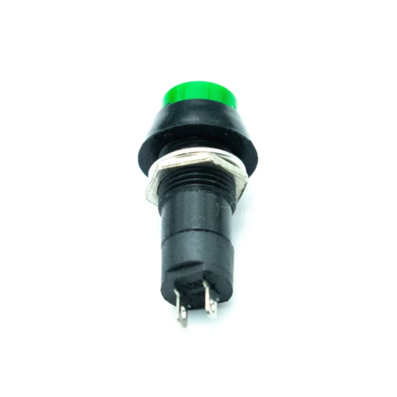 3A 250V Green Push Button Momentary Type No Lock Push Only — Power & Components — Back view