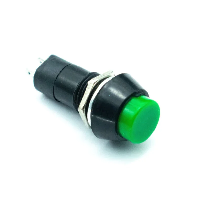 3A 250V Green Push Button Momentary Type No Lock Push Only — Power & Components — Detail / close-up
