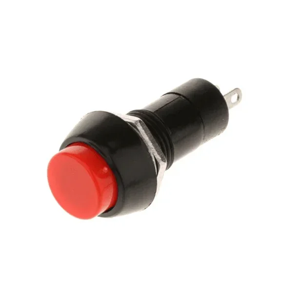 3A 250V Red Push Button Momentary Type No Lock Push Only — Power & Components