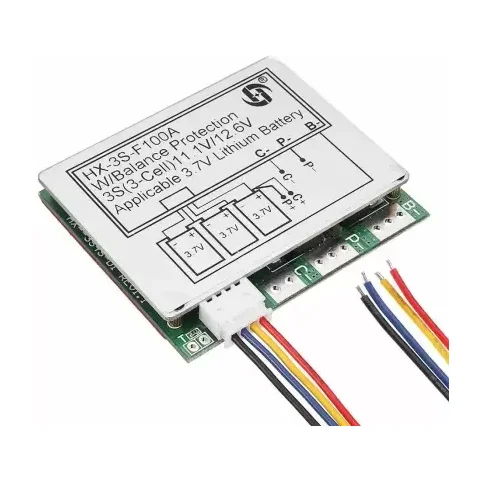 3S 100A BMS PCB 11.1V 12.6V Li-ion Lithium ion 3 cell 18650 Battery Protection Board — Power & Components — Back view
