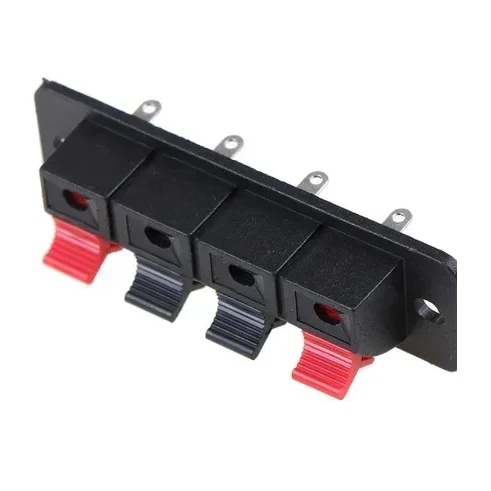 4 Way/Pole Speaker Terminals Long Socket/Block/Connector With Push Release — Connectors & Wires